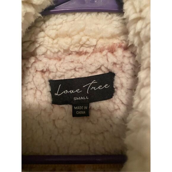Love Tree White And Pink Fuzzy Teddy Sherpa Faux Fur Size Small - Picture 5 of 5